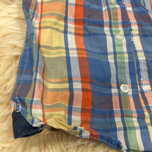 Tommy Hilfiger Half-Sleeve Striped Print Colourful Button Down Shirt Size 24M - Picture 5 of 6